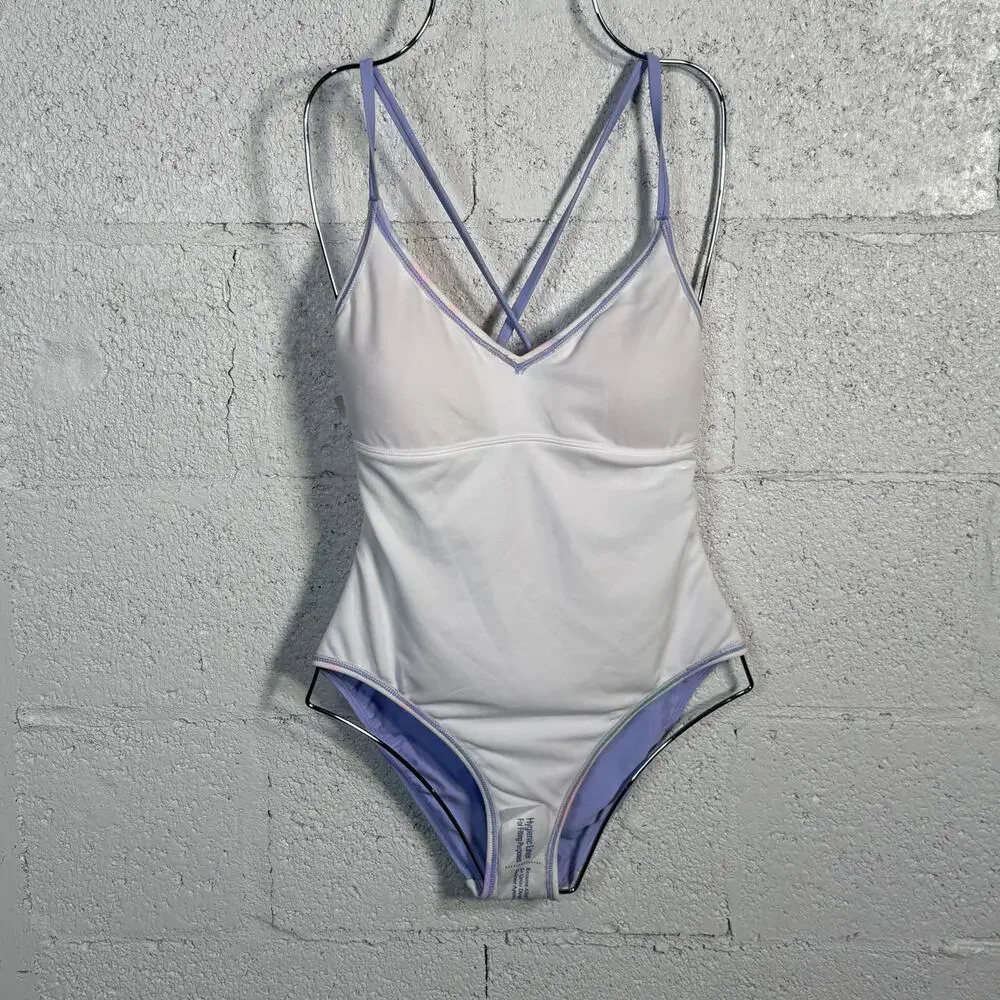 Salt + Cove Juniors' Night Lights Lace-Back One-Piece Swimsuit, medium